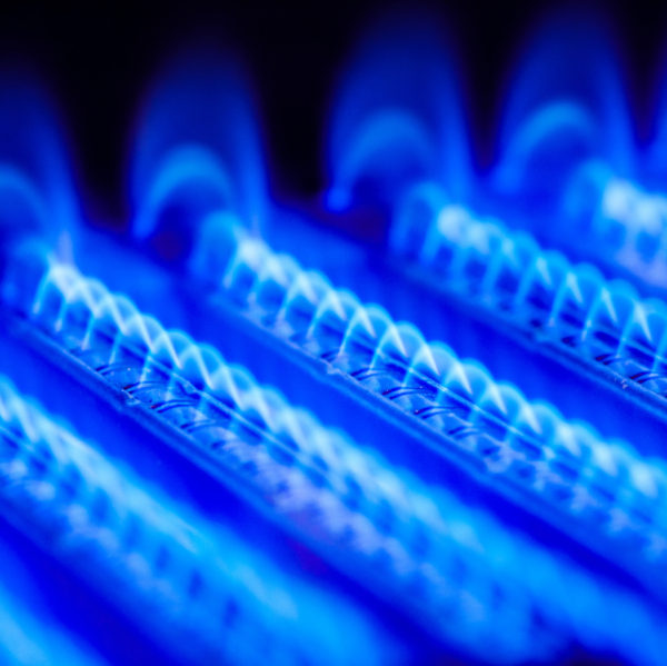 Burning propane gas in gas or water heater/boiler furnace