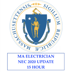 MA Electrician NEC 2020 Code Update 15 Hour Continuing Education Online Course (A & B)