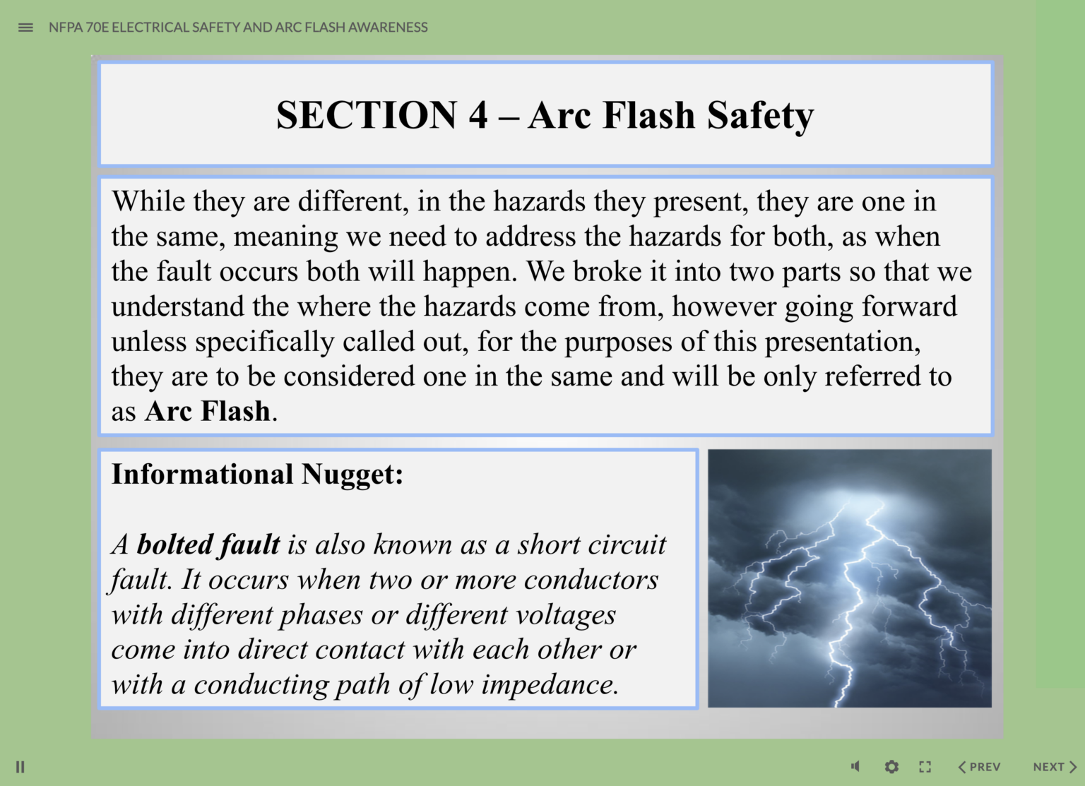 NFPA 70E: Electrical Safety and Arc Flash Awareness Training