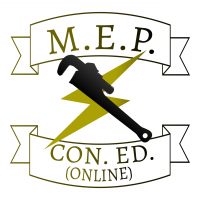 MEP CON. ED., LLC Official Logo White Background
